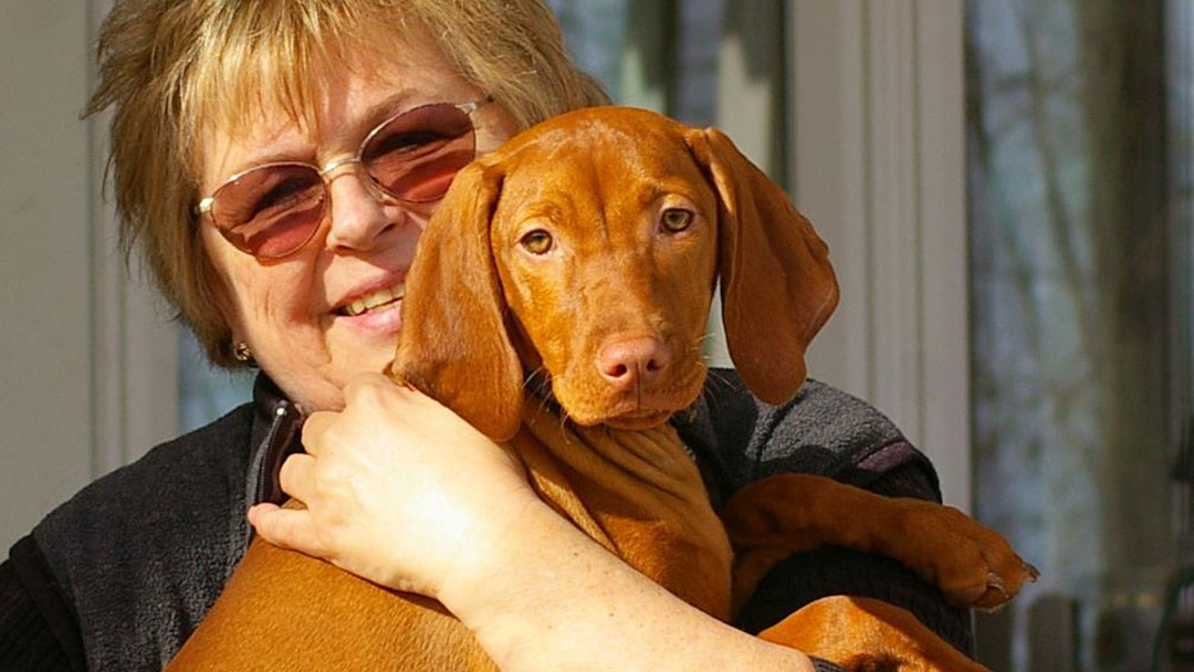 Martha and puppy.